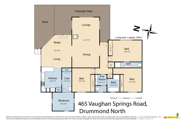 Floorplan of Homely house listing, 465 Vaughan Springs Road, Drummond North VIC 3446
