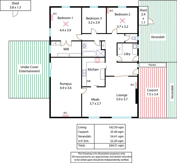 Floorplan of Homely house listing, 1 Collingbourne Drive, Elizabeth Vale SA 5112