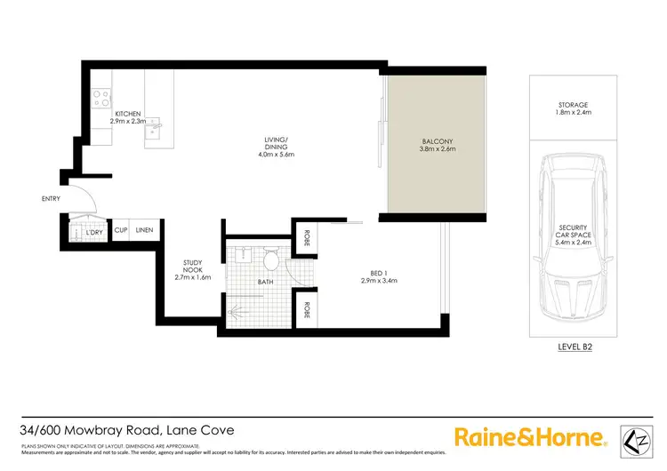 Floorplan of Homely apartment listing, 34/600 Mowbray Road, Lane Cove NSW 2066