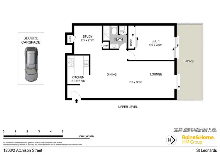 Floorplan of Homely apartment listing, 1203/2-4 Atchison Street, St Leonards NSW 2065