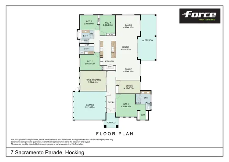 Floorplan of Homely house listing, 7 Sacramento Parade, Hocking WA 6065