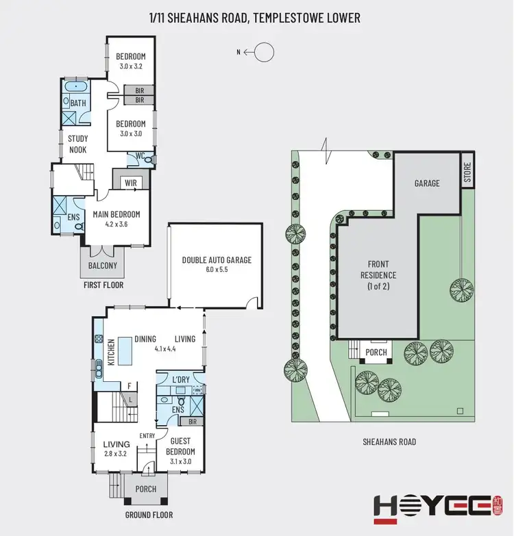 Floorplan of Homely townhouse listing, 1/11 Sheahans Road, Templestowe Lower VIC 3107
