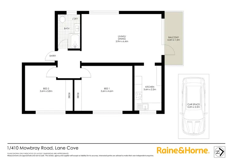 Floorplan of Homely apartment listing, 1/410 Mowbray Road, Lane Cove NSW 2066