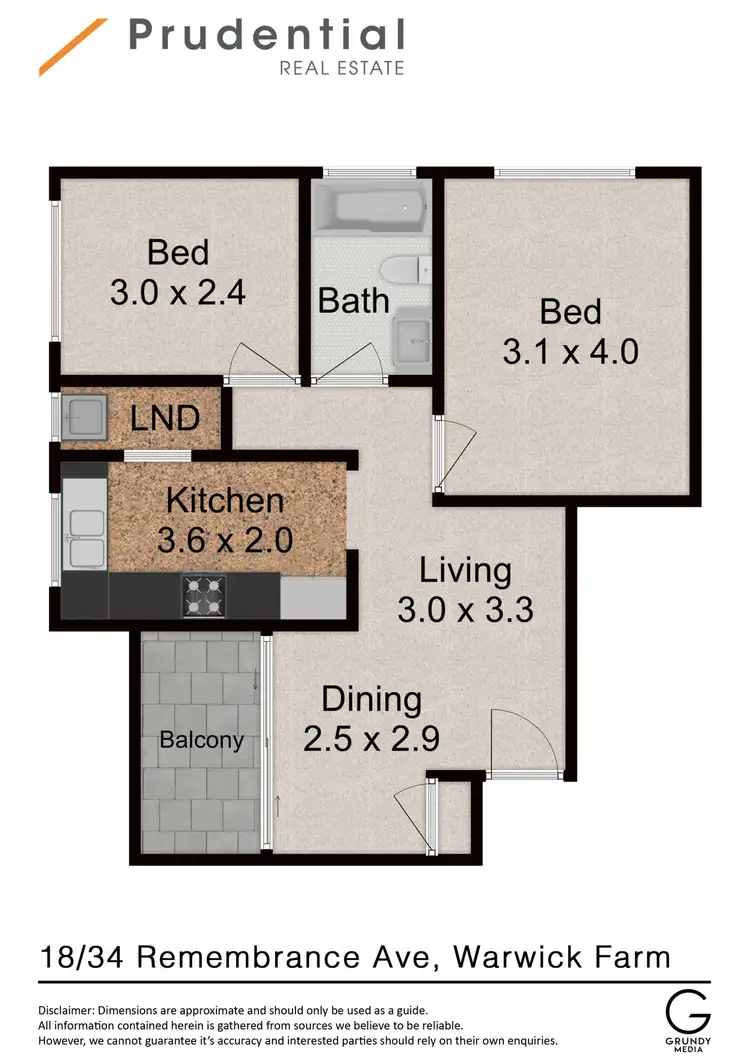 Floorplan of Homely unit listing, 18/34 Remembrance Avenue, Warwick Farm NSW 2170