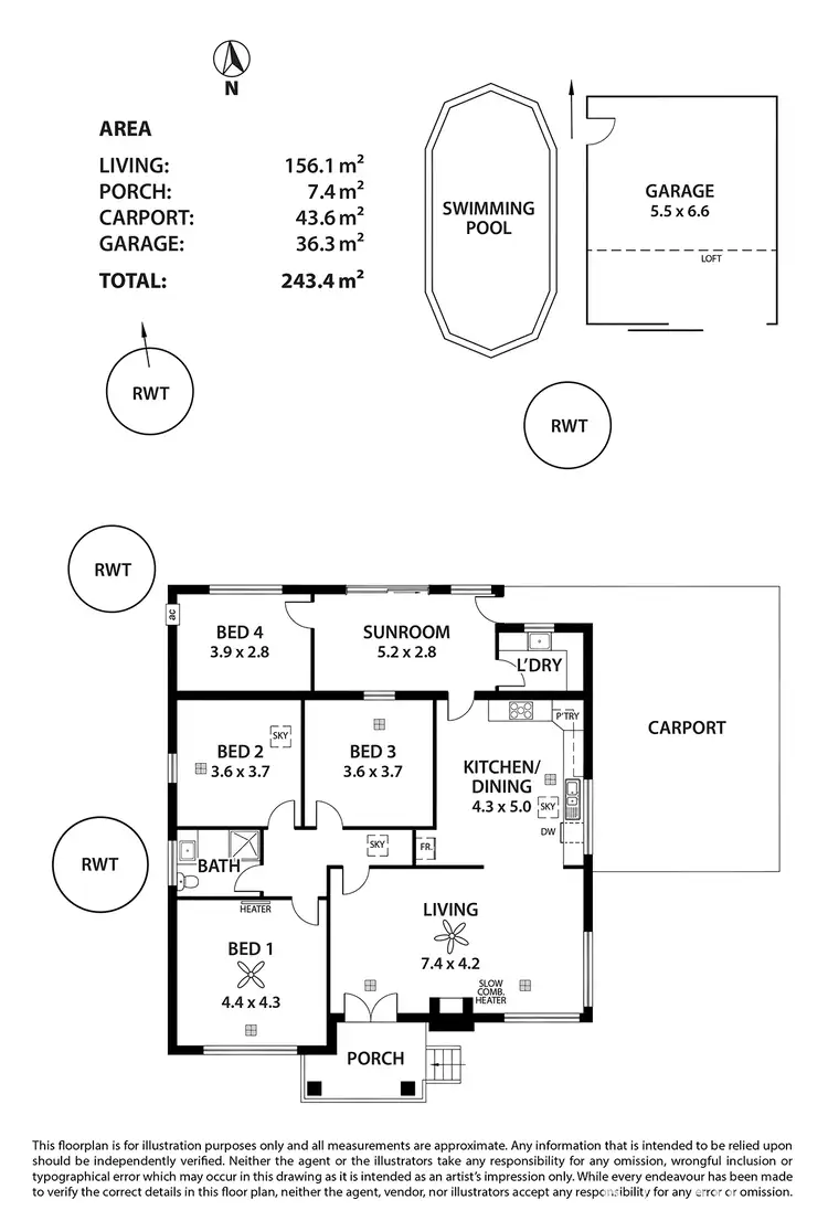 Floorplan of Homely house listing, 12 Walker Street, Macclesfield SA 5153