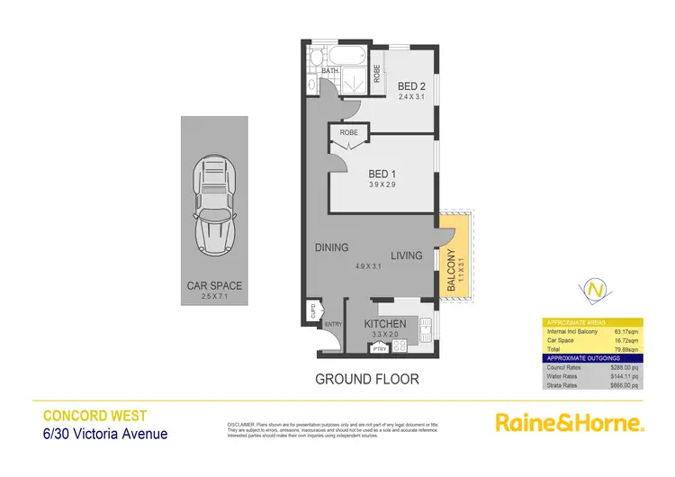 Floorplan of Homely apartment listing, 6/30 Victoria Avenue, Concord West NSW 2138