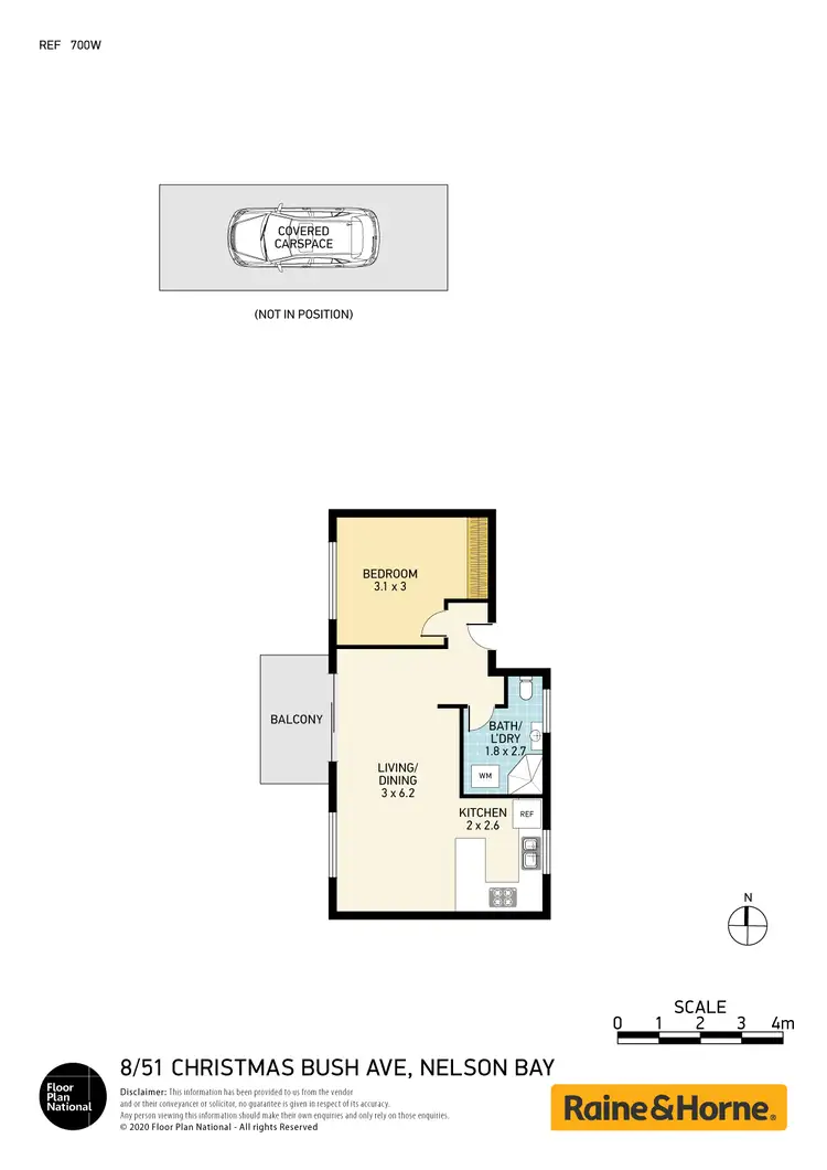 Floorplan of Homely unit listing, 8/51 Christmas Bush Avenue, Nelson Bay NSW 2315