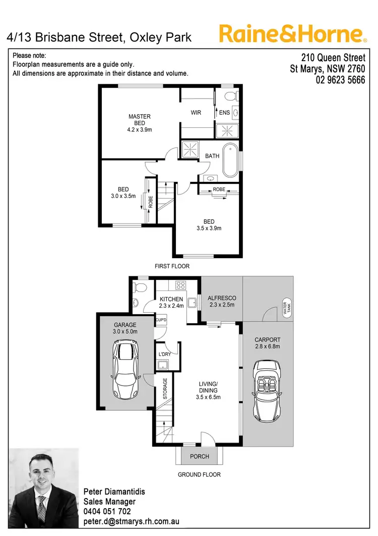 Floorplan of Homely townhouse listing, 4/13 Brisbane Street, Oxley Park NSW 2760