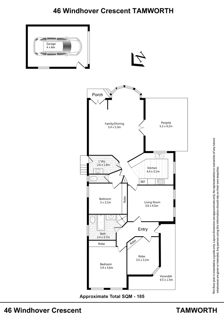 Floorplan of Homely house listing, 46 Windhover Crescent, Calala, Tamworth NSW 2340