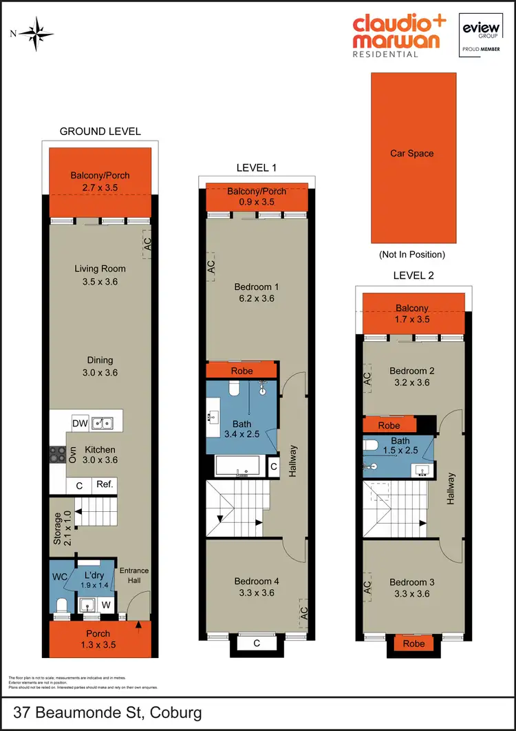 Floorplan of Homely townhouse listing, 37 Beaumonde Street, Coburg VIC 3058