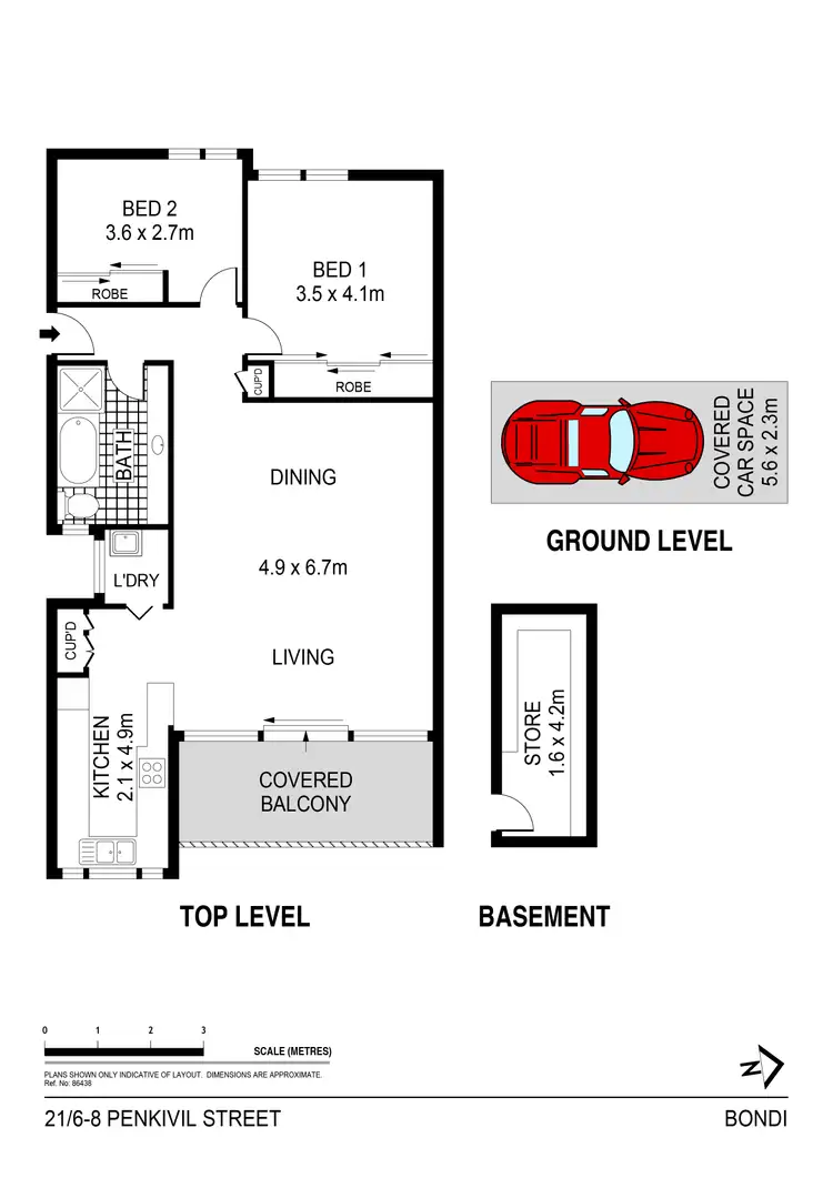 Floorplan of Homely apartment listing, 21/6-8 Penkivil Street, Bondi NSW 2026