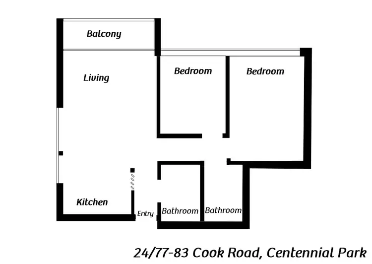 Floorplan of Homely apartment listing, 24/77-83 Cook Road, Centennial Park NSW 2021