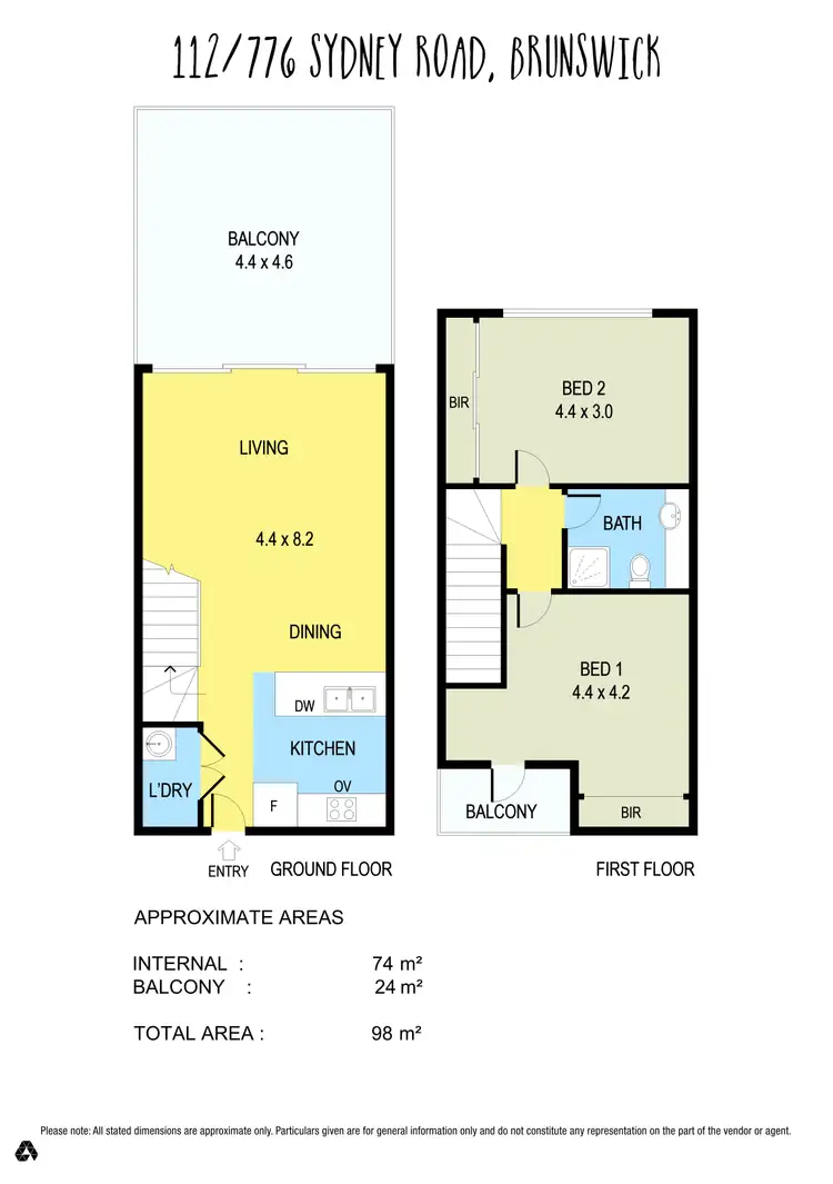 Floorplan of Homely apartment listing, 112/776 Sydney Road, Brunswick VIC 3056