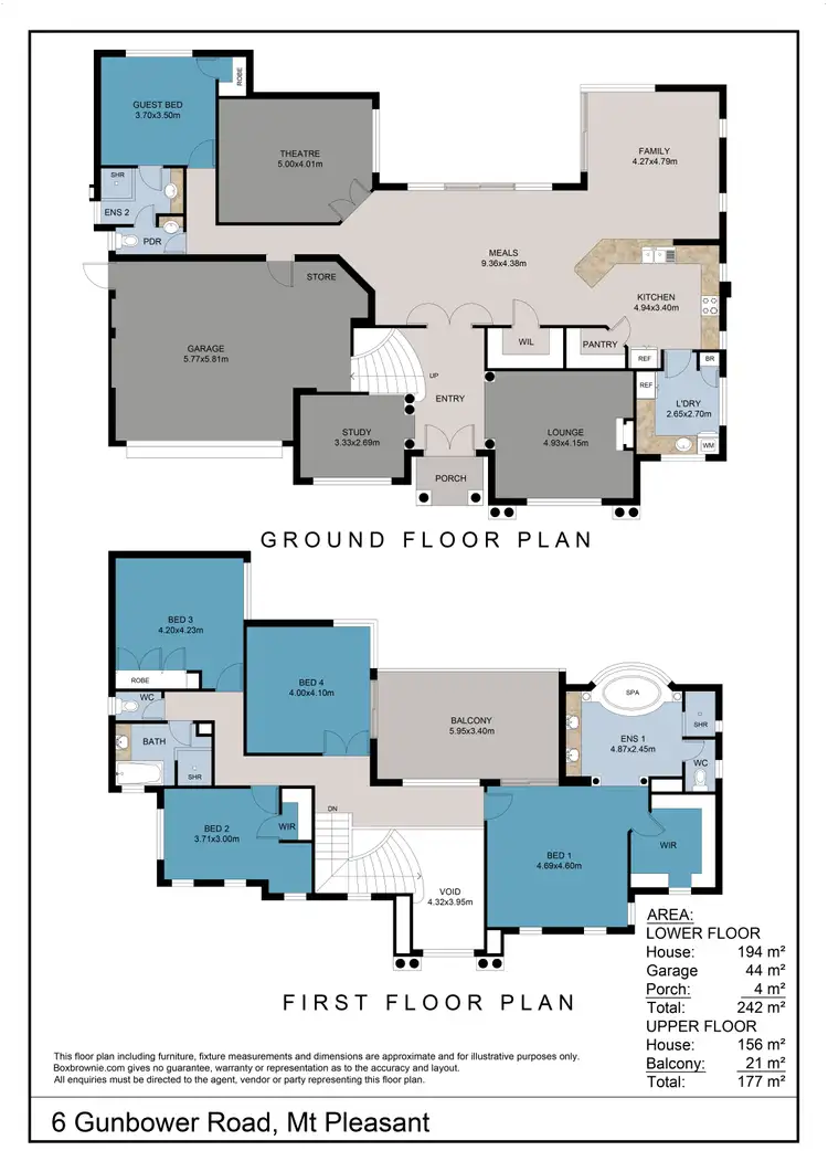 Floorplan of Homely house listing, 6 Gunbower Road, Mount Pleasant WA 6153