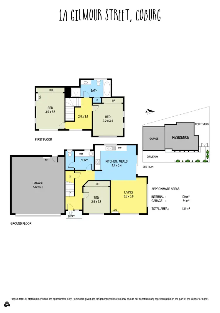 Floorplan of Homely townhouse listing, 1A Gilmour Street, Coburg VIC 3058