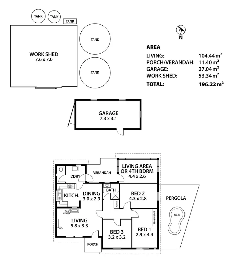 Floorplan of Homely house listing, 18 Parker Avenue, Strathalbyn SA 5255