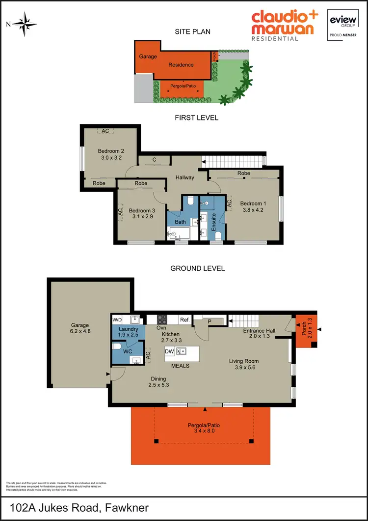 Floorplan of Homely townhouse listing, 102A Jukes Road, Fawkner VIC 3060