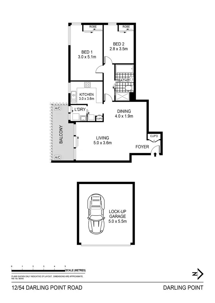 Floorplan of Homely apartment listing, 12/54 Darling Point Road, Darling Point NSW 2027