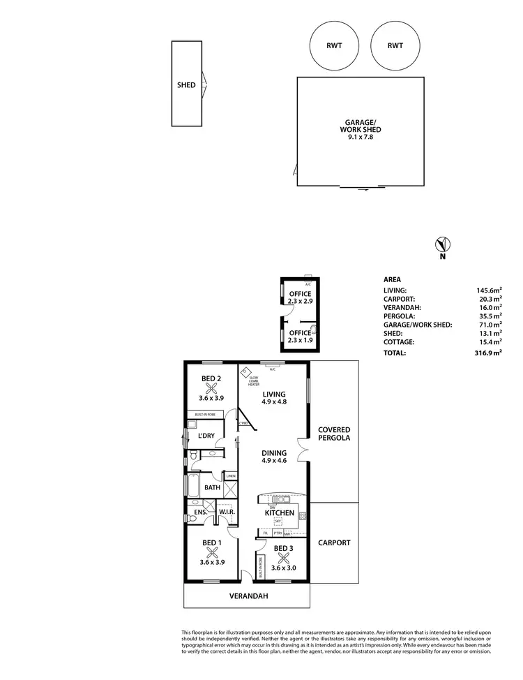 Floorplan of Homely house listing, 15 Scott Road, Langhorne Creek SA 5255