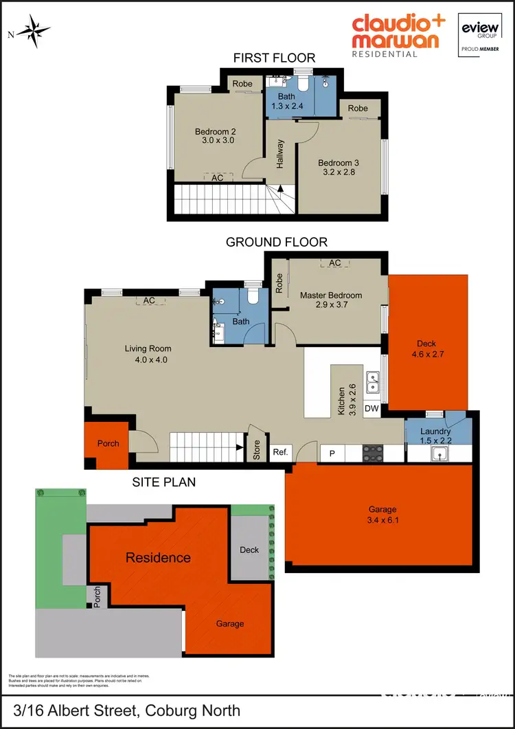 Floorplan of Homely townhouse listing, 3/16 Albert Street, Coburg North VIC 3058