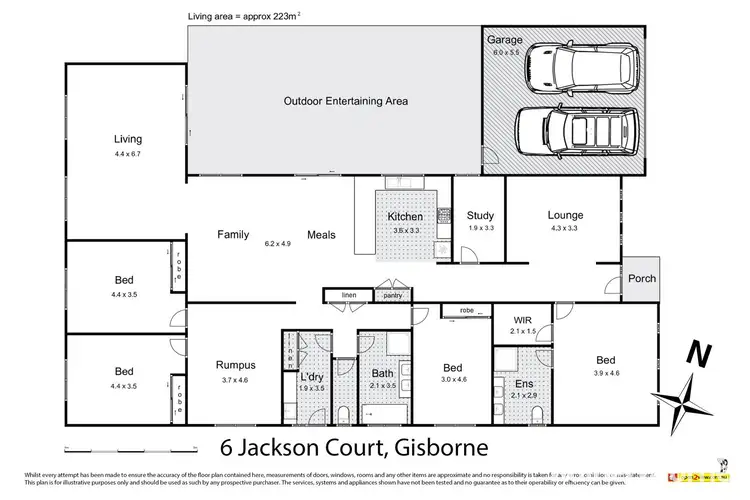 Floorplan of Homely house listing, 6 Jackson Court, Gisborne VIC 3437