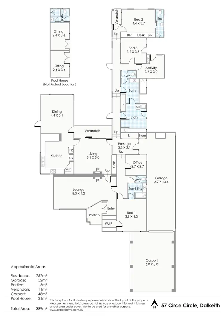 Floorplan of Homely house listing, 57 Circe Circle North, Dalkeith WA 6009