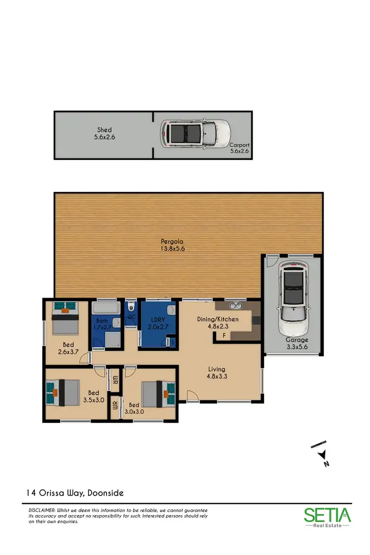 Floorplan of Homely villa listing, 14 Orissa Way, Doonside NSW 2767