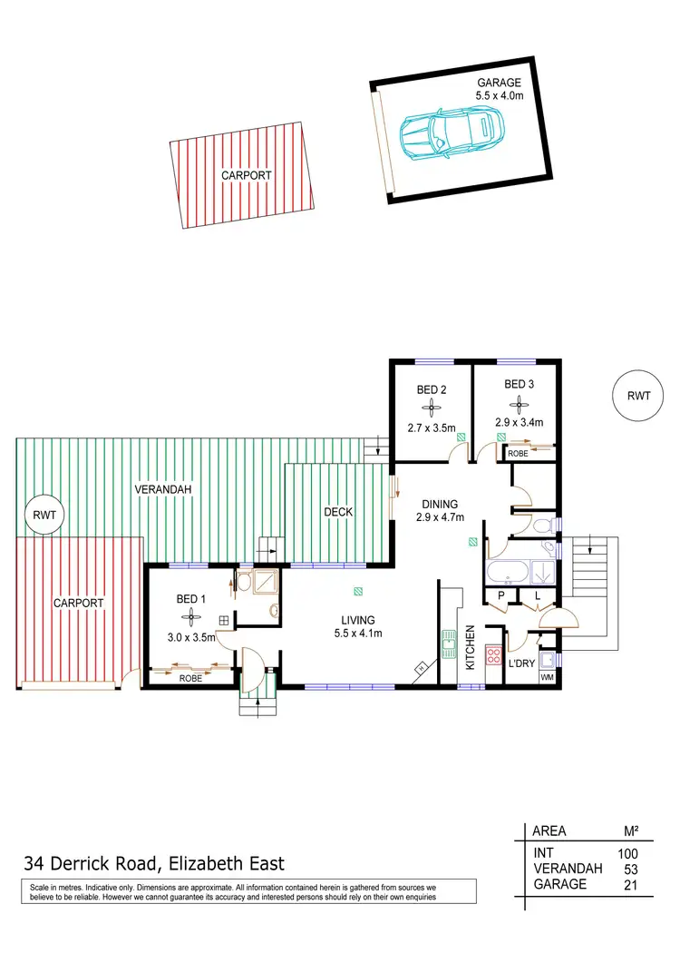 Floorplan of Homely house listing, 34 Derrick Road, Elizabeth East SA 5112