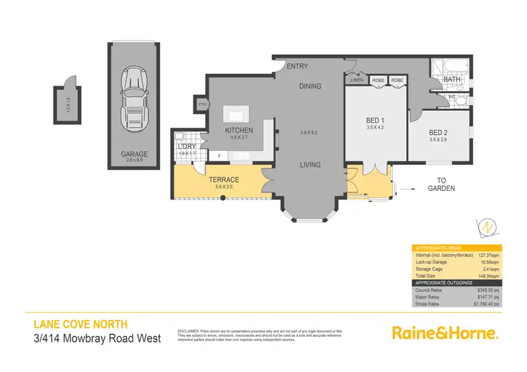 Floorplan of Homely apartment listing, 3/414 Mowbray Road West, Lane Cove North NSW 2066
