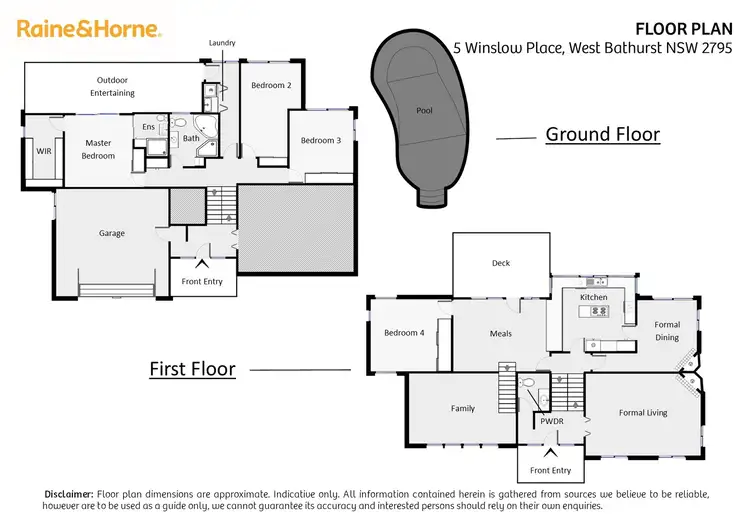 Floorplan of Homely house listing, 5 Winslow Place, West Bathurst NSW 2795