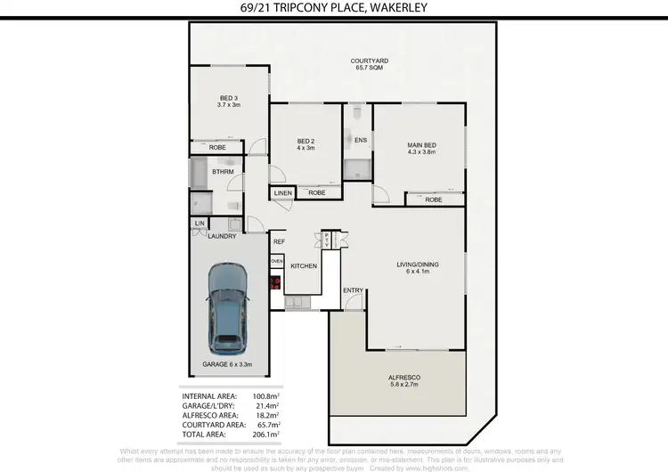 Floorplan of Homely villa listing, 69/21 Tripcony Place, Wakerley QLD 4154