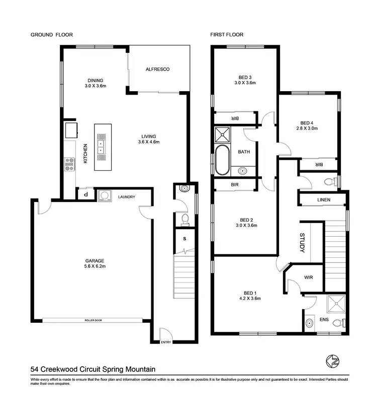 Floorplan of Homely house listing, 54 Creekwood Circuit, Spring Mountain QLD 4124