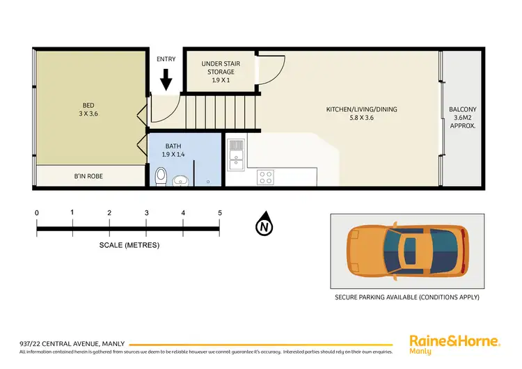 Floorplan of Homely apartment listing, 937/22 Central Avenue, Manly NSW 2095