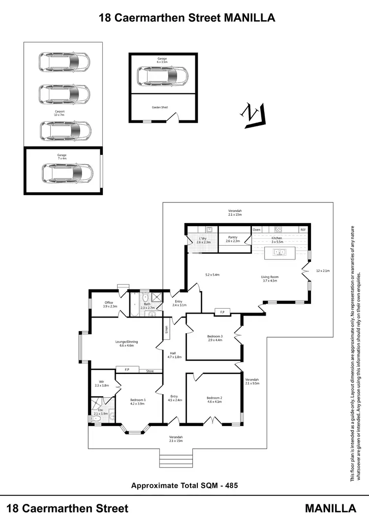 Floorplan of Homely house listing, 18 Caermarthen Street, Manilla NSW 2346