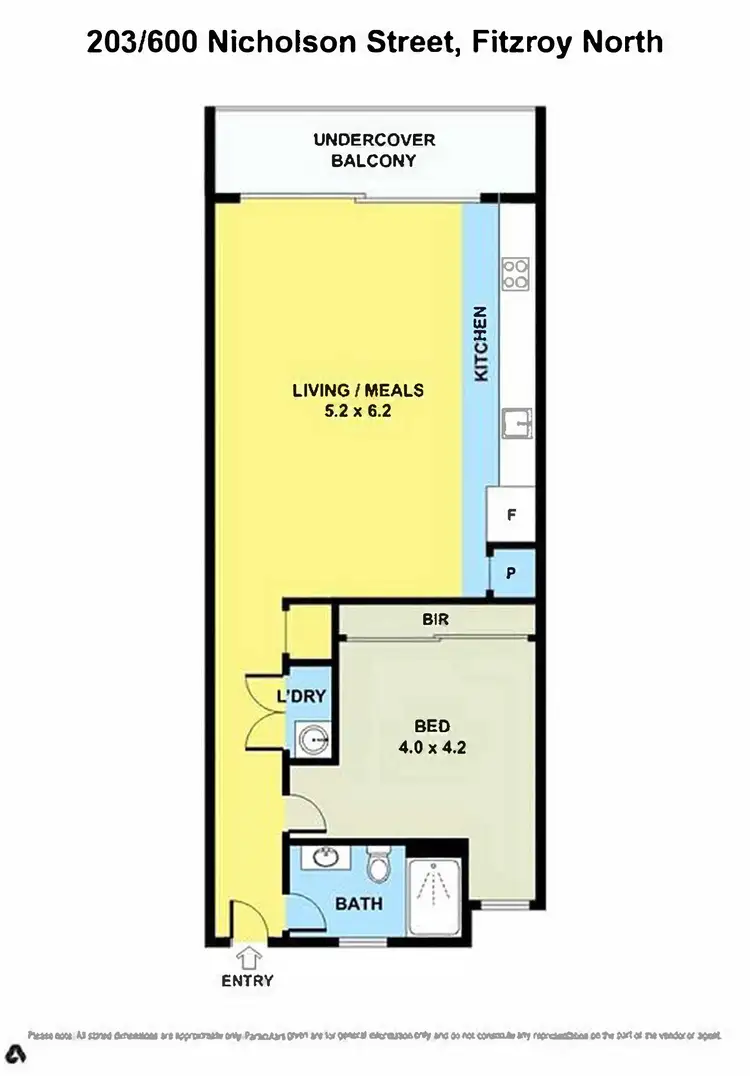 Floorplan of Homely apartment listing, 203/600 Nicholson Street, Fitzroy North VIC 3068