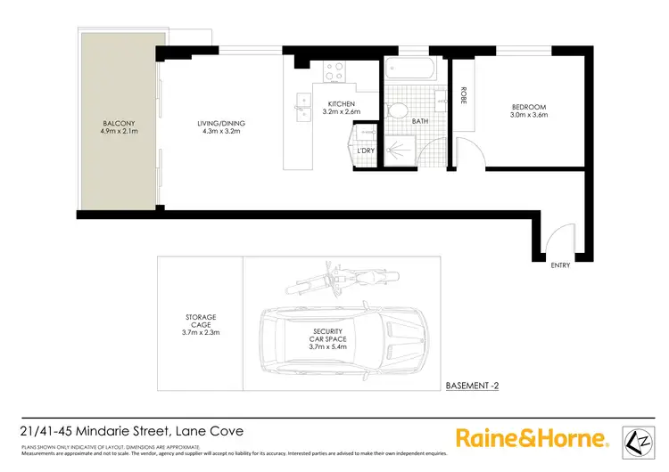 Floorplan of Homely apartment listing, 21/41 Mindarie Street, Lane Cove NSW 2066