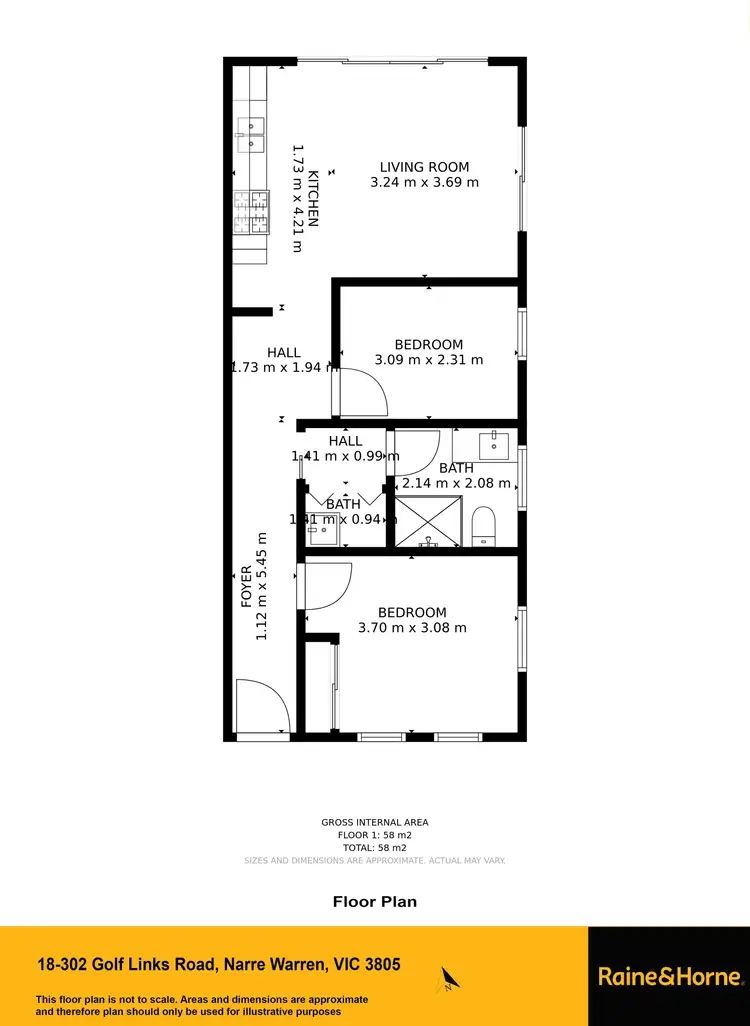 Floorplan of Homely apartment listing, 18/302 Golflinks Road, Narre Warren VIC 3805