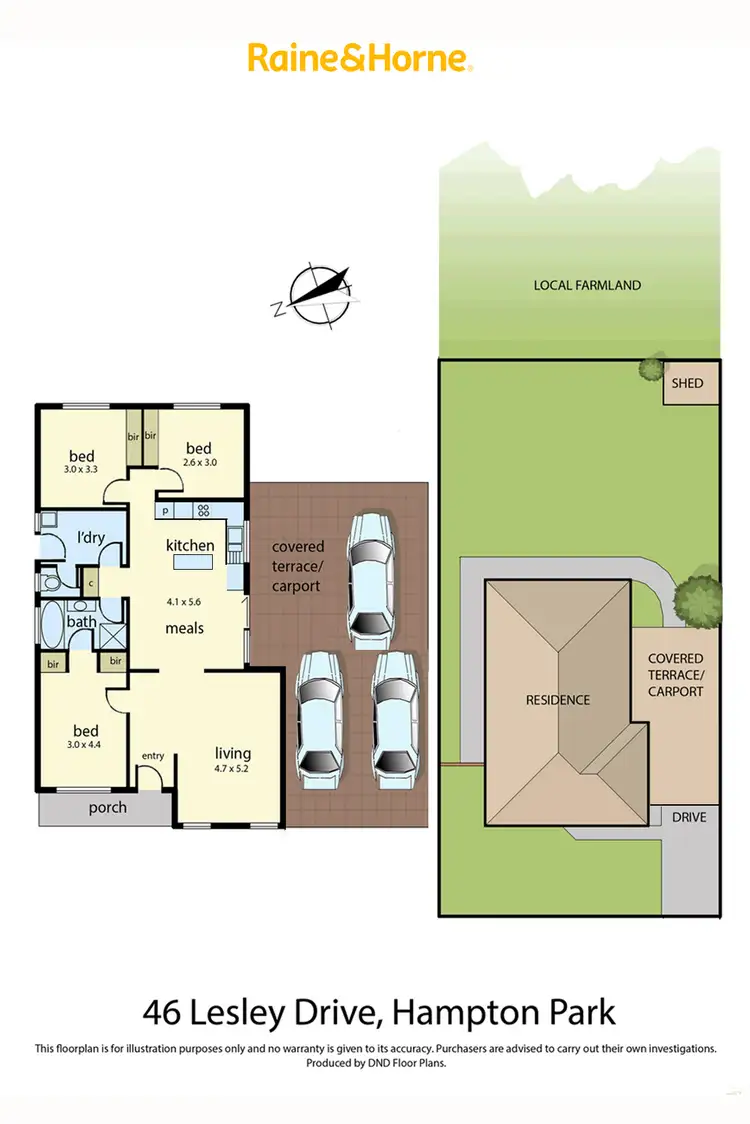 Floorplan of Homely house listing, 46 Lesley Drive, Hampton Park VIC 3976