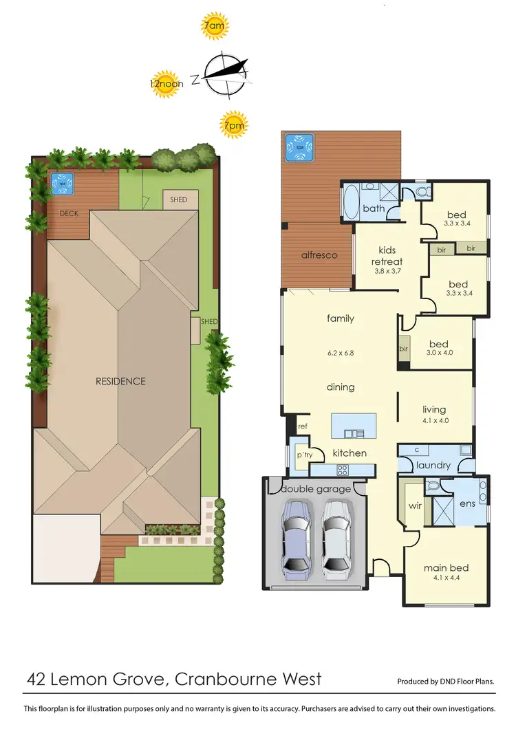 Floorplan of Homely house listing, 42 Lemon Grove, Cranbourne West VIC 3977