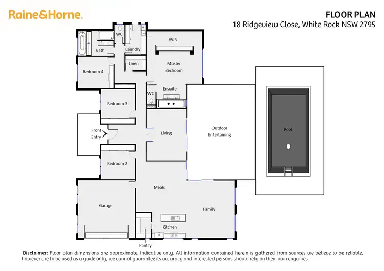 Floorplan of Homely house listing, 18 Ridgeview Close, White Rock NSW 2795