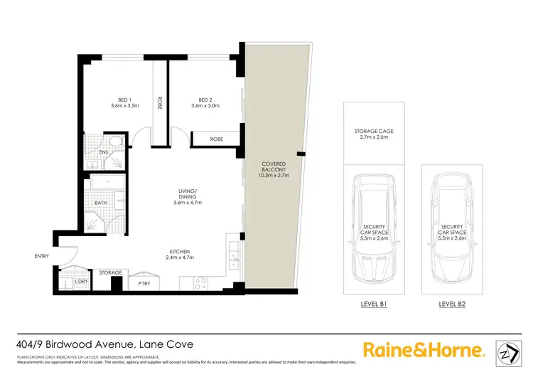 Floorplan of Homely apartment listing, 404/9 Birdwood Avenue, Lane Cove NSW 2066