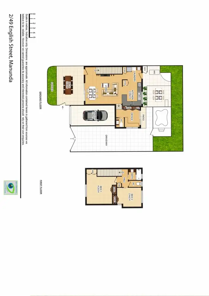 Floorplan of Homely townhouse listing, 2/49-53 English Street, Manunda QLD 4870