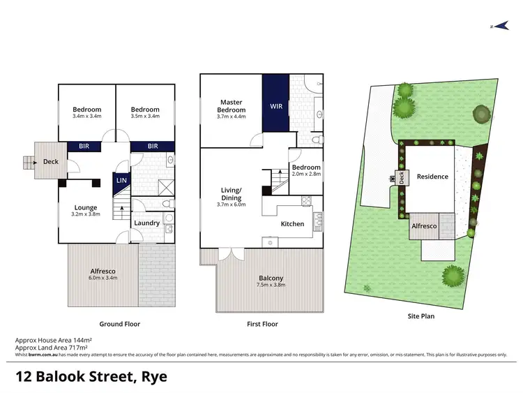 Floorplan of Homely house listing, 12 Balook Street, Rye VIC 3941
