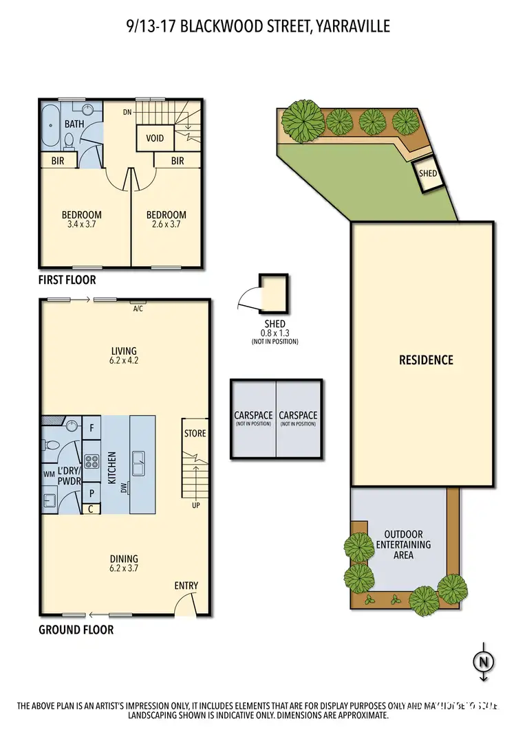 Floorplan of Homely townhouse listing, 9/13-17 Blackwood Street, Yarraville VIC 3013