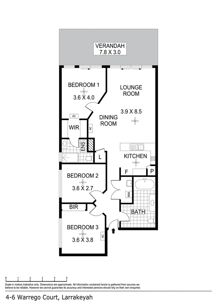 Floorplan of Homely apartment listing, 4/6 Warrego Court, Larrakeyah NT 820