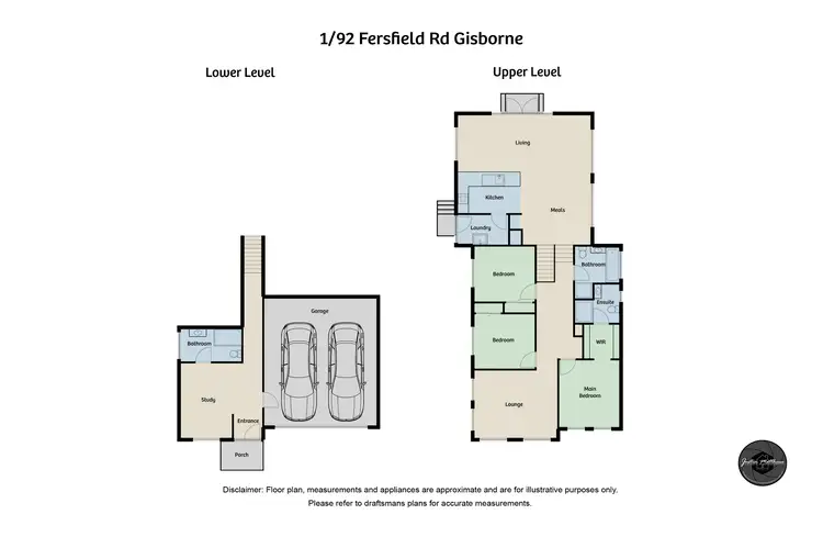 Floorplan of Homely townhouse listing, 1/92 Fersfield Road, Gisborne VIC 3437