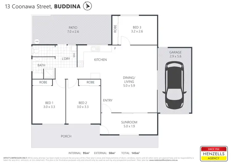 Floorplan of Homely house listing, 13 Coonawa Street, Buddina QLD 4575