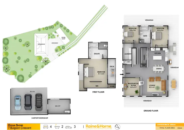 Floorplan of Homely house listing, 7 Bulgoon Crescent, Ocean Shores NSW 2483