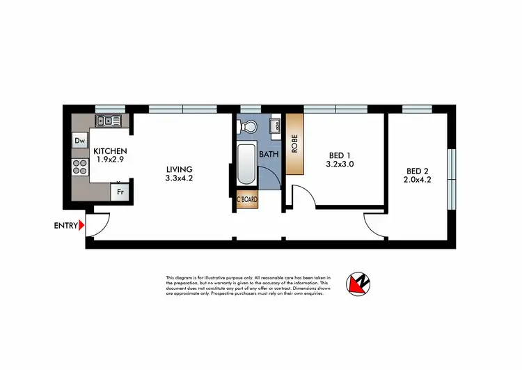 Floorplan of Homely apartment listing, 9/68-70 Hall Street, Bondi Beach NSW 2026