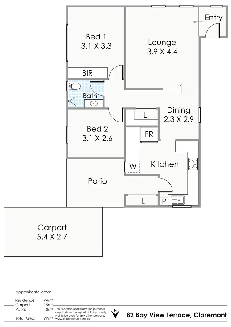 Floorplan of Homely villa listing, 82 Bay View Terrace, Claremont WA 6010